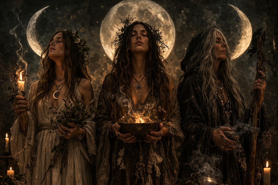 La Triple Diosa: Doncella, Madre y Anciana El arquetipo del poder femenino en la brujería y la espiritualidad