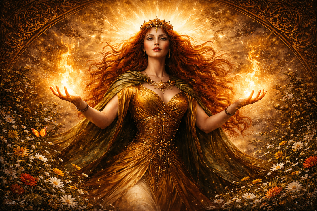 🌞 Aine La diosa que no suplica: soberanía, deseo y fuego solar